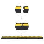 vidaXL Kabelbrücke 1 Kanal Gummi 100 cm