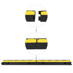 vidaXL Kabelbrücken 2 Stk. 1 Kanal Gummi 100 cm