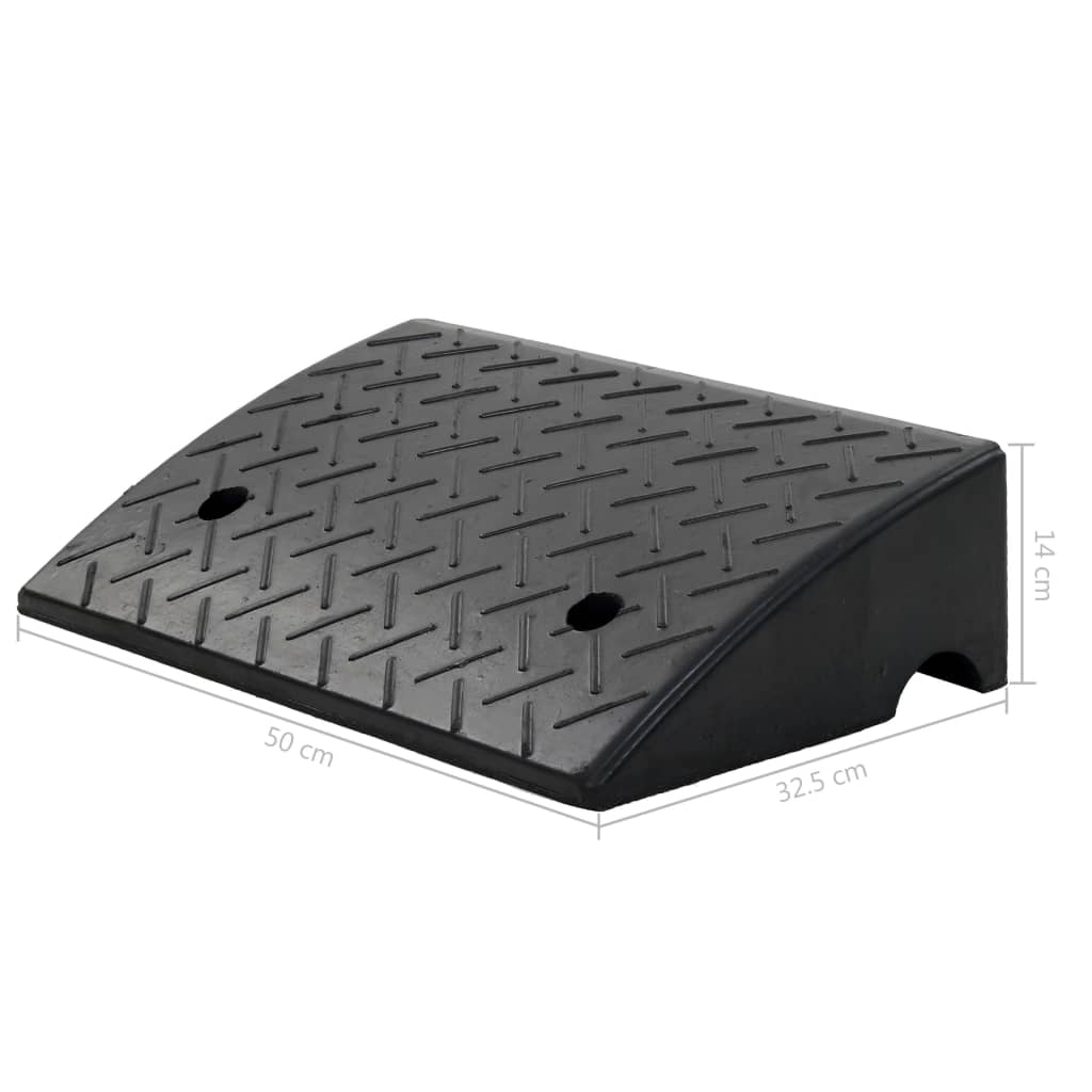 vidaXL Bordsteinrampe Gummi 50 x 32,5 x 14 cm