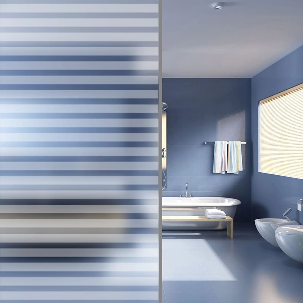 vidaXL Fensterfolie Matt Streifen-Design 0,9x5 m PVC