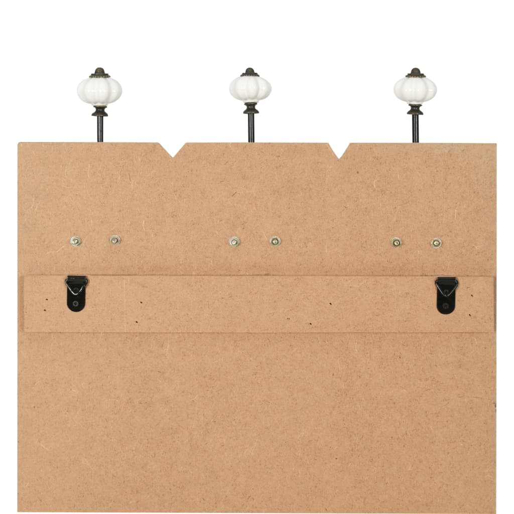 vidaXL Wandgarderobe mit 6 Haken 120 x 40 cm "LIVE LIFE"