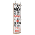 vidaXL Wandgarderobe mit 6 Haken 120 x 40 cm "MEN LADIES"