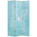 vidaXL Raumteiler klappbar 120 x 170 cm Schmetterling Blau