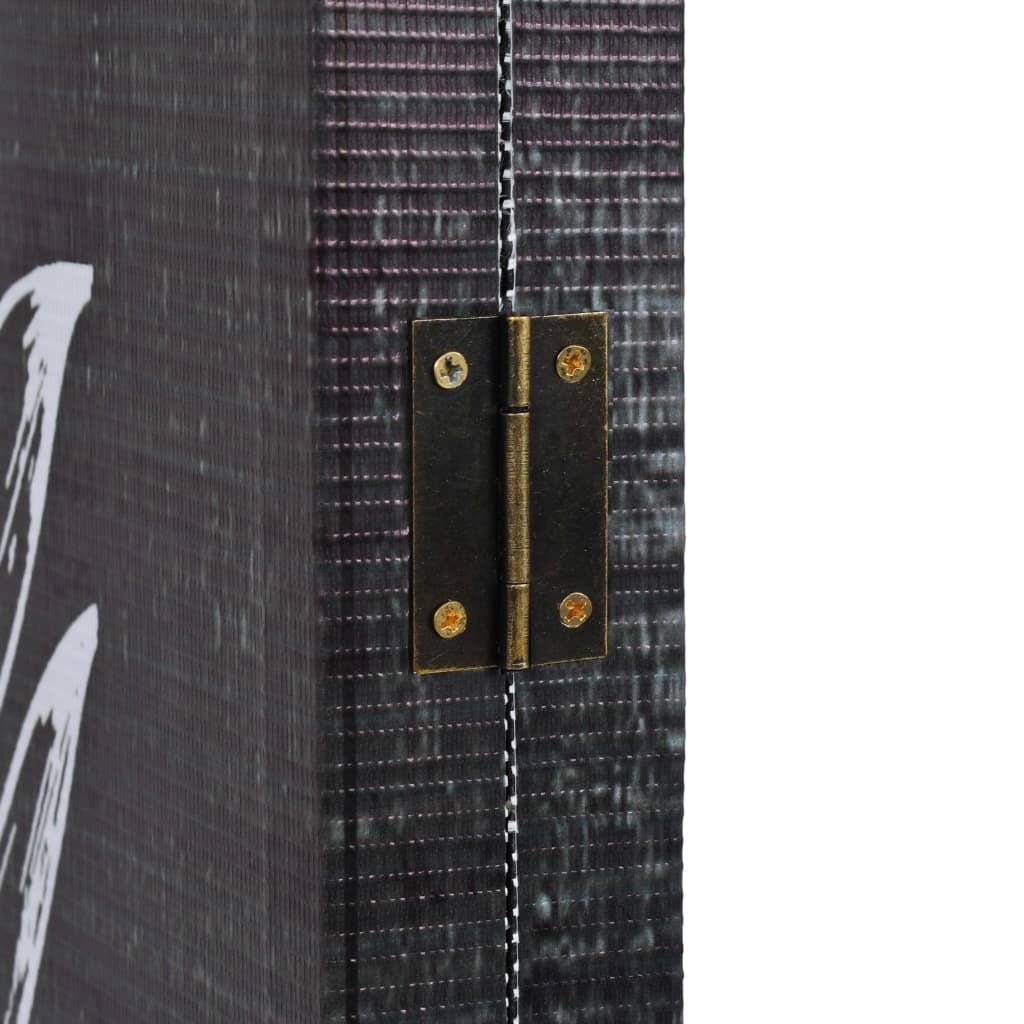 vidaXL Raumteiler klappbar 120 x 170 cm Federn Schwarz-Weiß