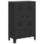 vidaXL Kleiderschrank Metall Industrie-Stil 67 x 35 x 107 cm Schwarz