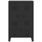vidaXL Kleiderschrank Metall Industrie-Stil 67 x 35 x 107 cm Schwarz