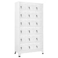 vidaXL Schließfachschrank mit 18 Fächern Metall 90x40x180 cm