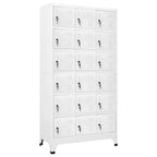 vidaXL Schließfachschrank mit 18 Fächern Metall 90x40x180 cm