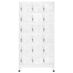 vidaXL Schließfachschrank mit 18 Fächern Metall 90x40x180 cm
