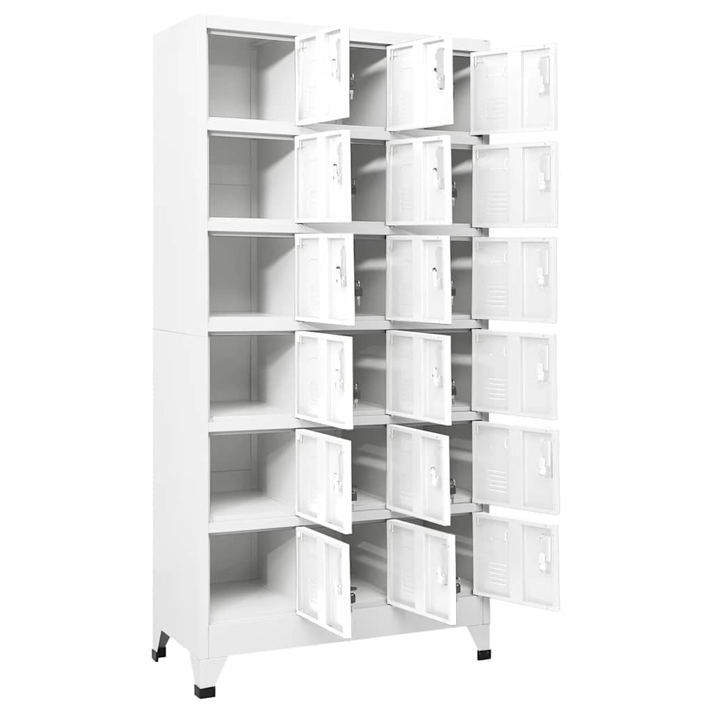 vidaXL Schließfachschrank mit 18 Fächern Metall 90x40x180 cm