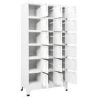 vidaXL Schließfachschrank mit 18 Fächern Metall 90x40x180 cm