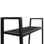 vidaXL Leiterregal 4 Böden Metall Schwarz