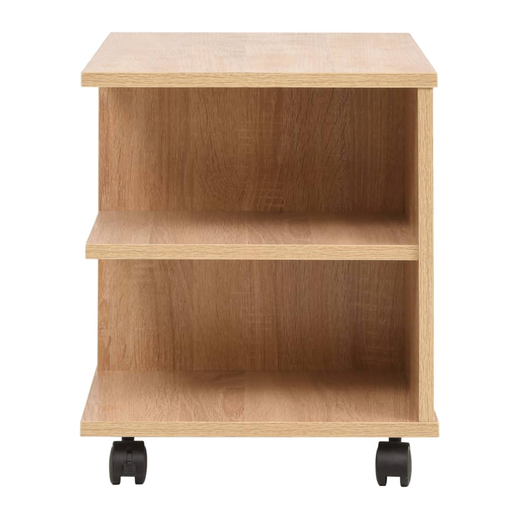 vidaXL Beistelltisch mit Rollen 50×35×42 cm Eichenbraun
