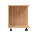 vidaXL Beistelltisch mit Rollen 50×35×42 cm Eichenbraun
