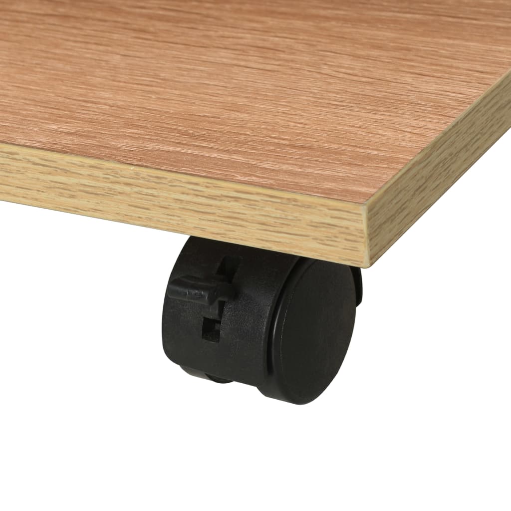 vidaXL Beistelltisch mit Rollen 50×35×42 cm Eichenbraun