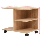 vidaXL Beistelltisch mit Rollen 50×35×42 cm Eichenbraun
