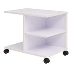 vidaXL Beistelltisch mit Rollen 50×35×42 cm Weiß