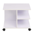 vidaXL Beistelltisch mit Rollen 50×35×42 cm Weiß
