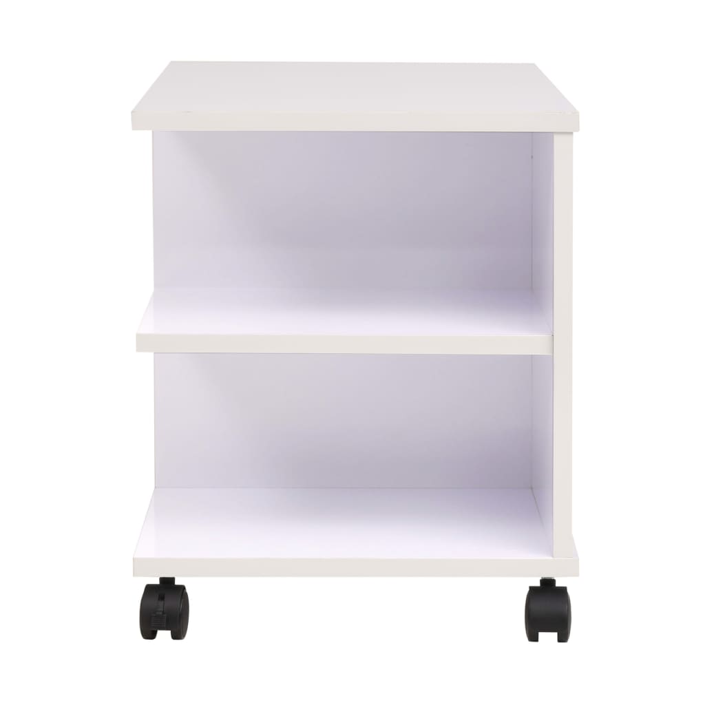vidaXL Beistelltisch mit Rollen 50×35×42 cm Weiß
