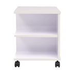 vidaXL Beistelltisch mit Rollen 50×35×42 cm Weiß