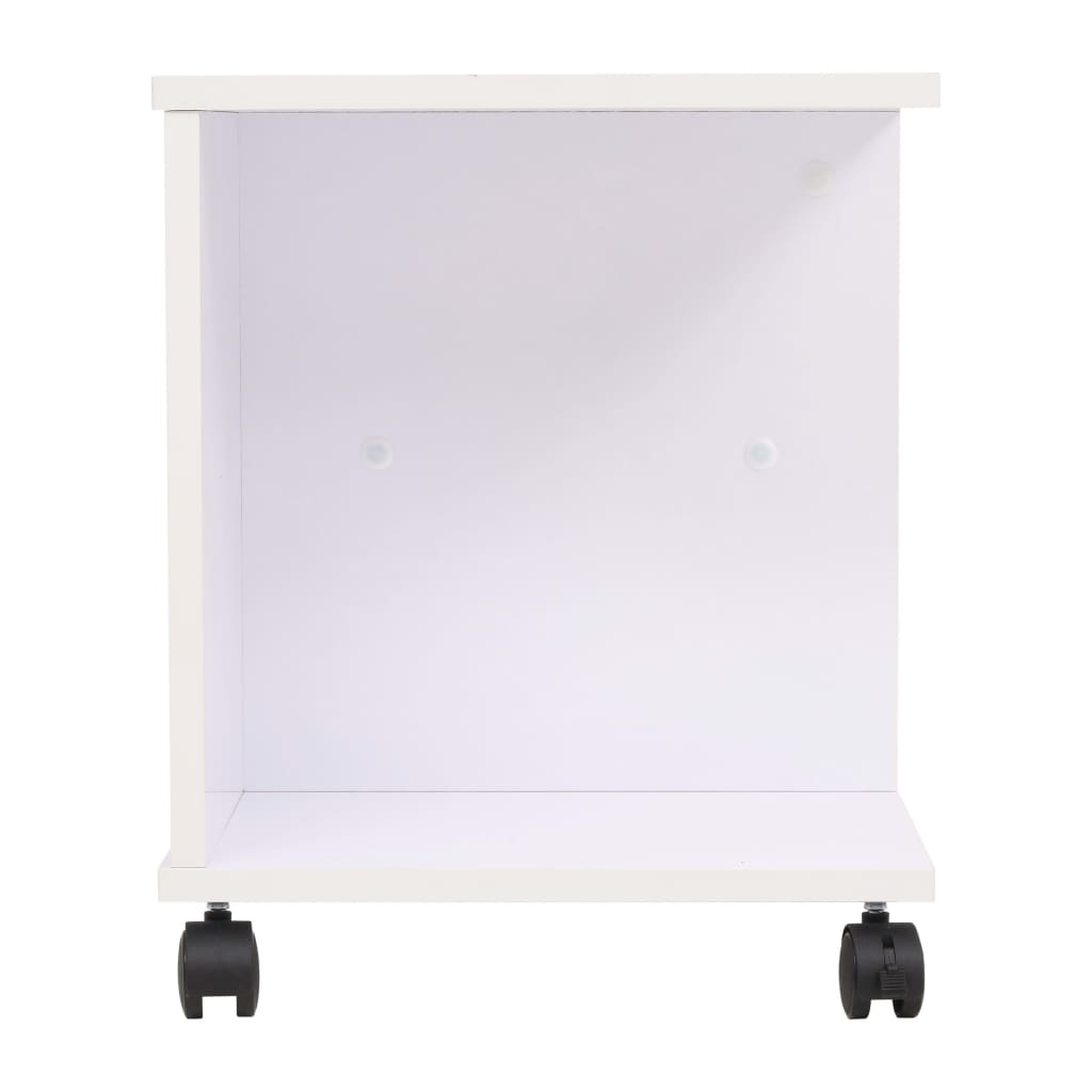 vidaXL Beistelltisch mit Rollen 50×35×42 cm Weiß