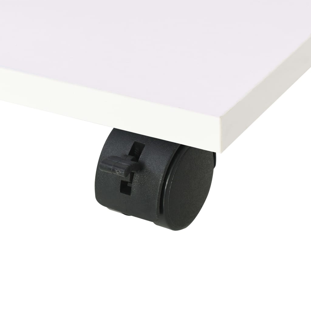 vidaXL Beistelltisch mit Rollen 50×35×42 cm Weiß