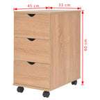 vidaXL Schubladenelement 33×45×60 cm Eichenbraun