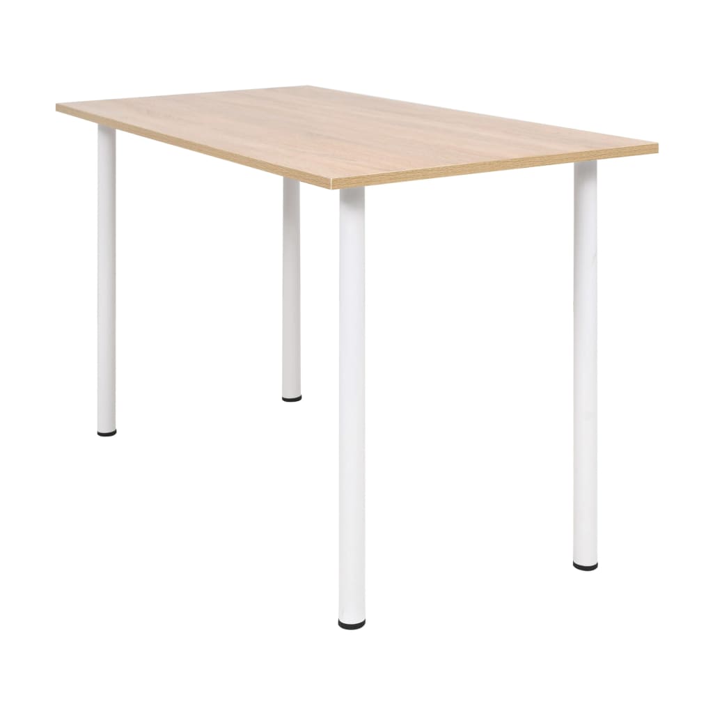 vidaXL Esstisch 120×60×73 cm Eichenbraun und Weiß