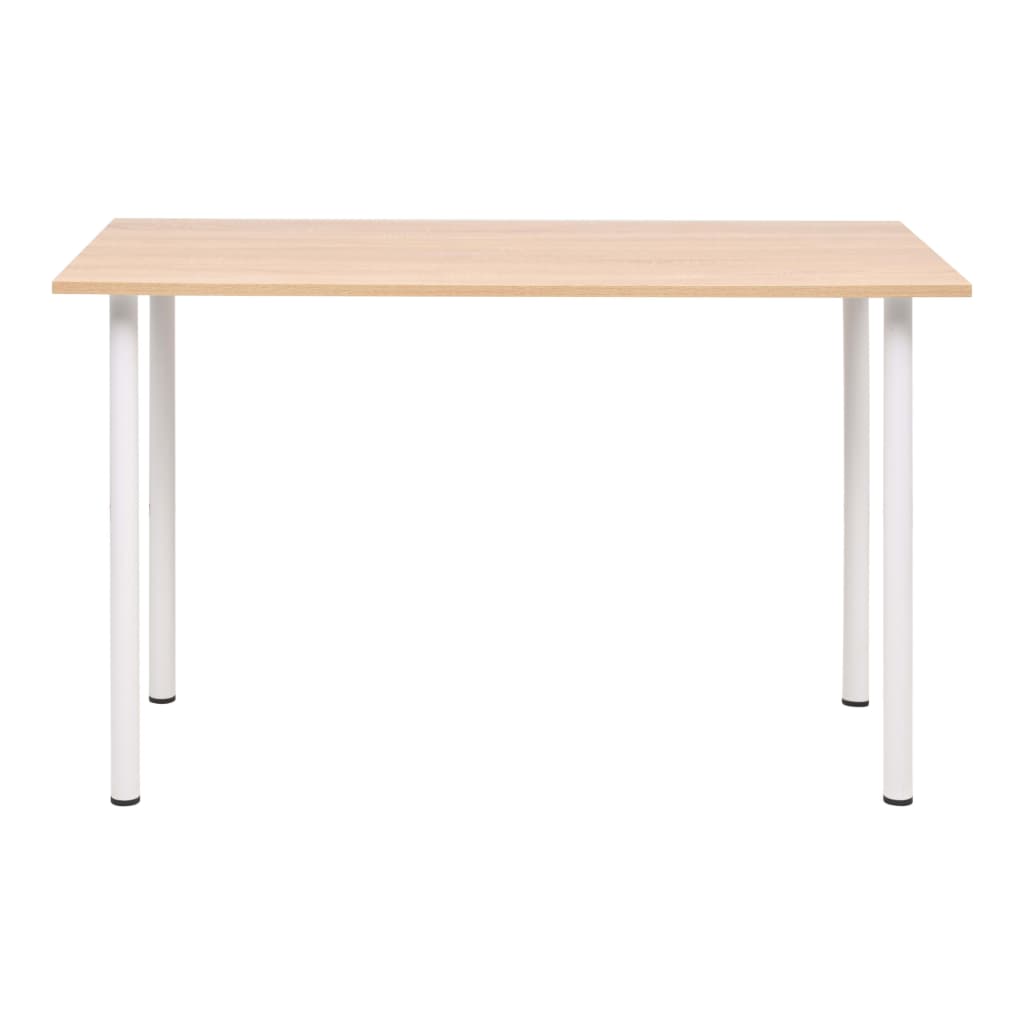 vidaXL Esstisch 120×60×73 cm Eichenbraun und Weiß