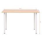 vidaXL Esstisch 120×60×73 cm Eichenbraun und Weiß