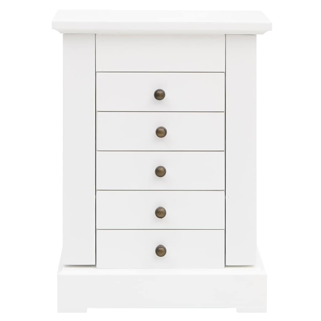 vidaXL Schmuckkasten mit Spiegel MDF 25 x 13,5 x 34 cm