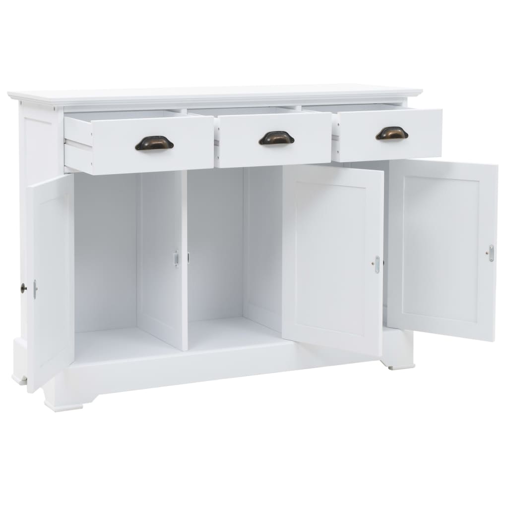 vidaXL Sideboard mit 3 Türen MDF und Kiefernholz 105x35x77,5 cm