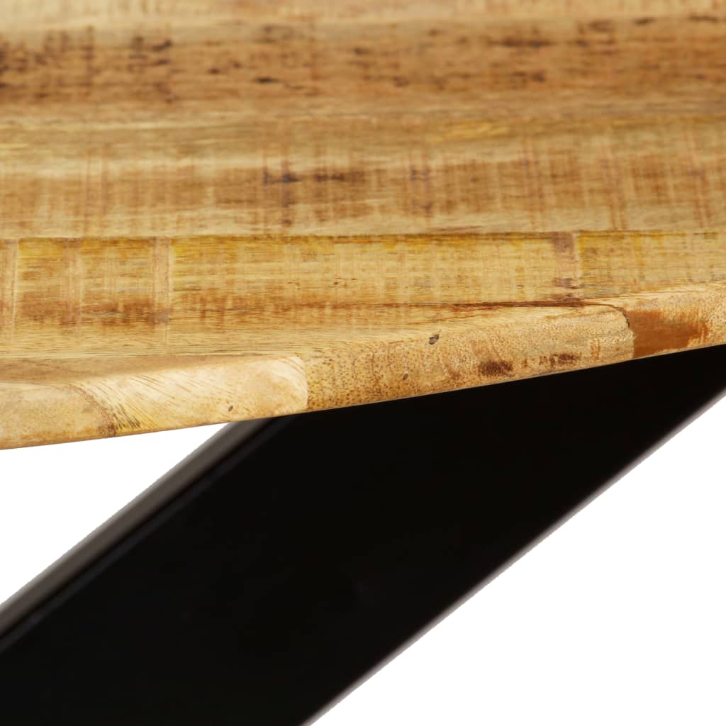 vidaXL Esstisch Raues Massives Mangoholz und Stahl 120x77 cm