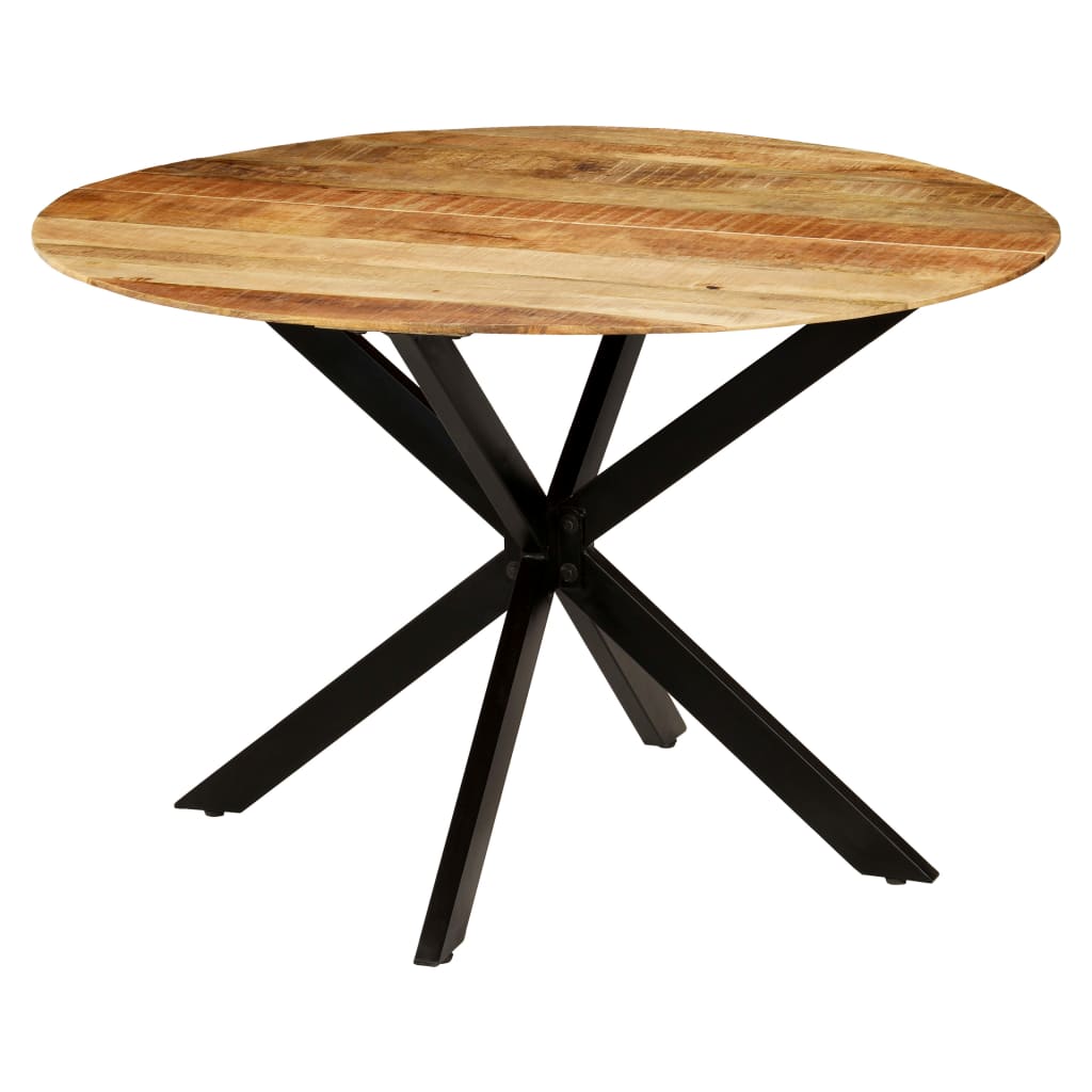 vidaXL Esstisch Raues Massives Mangoholz und Stahl 120x77 cm