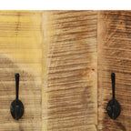 vidaXL Wandgarderobe 2 Stk. Mangoholz Massiv 36x110x3 cm