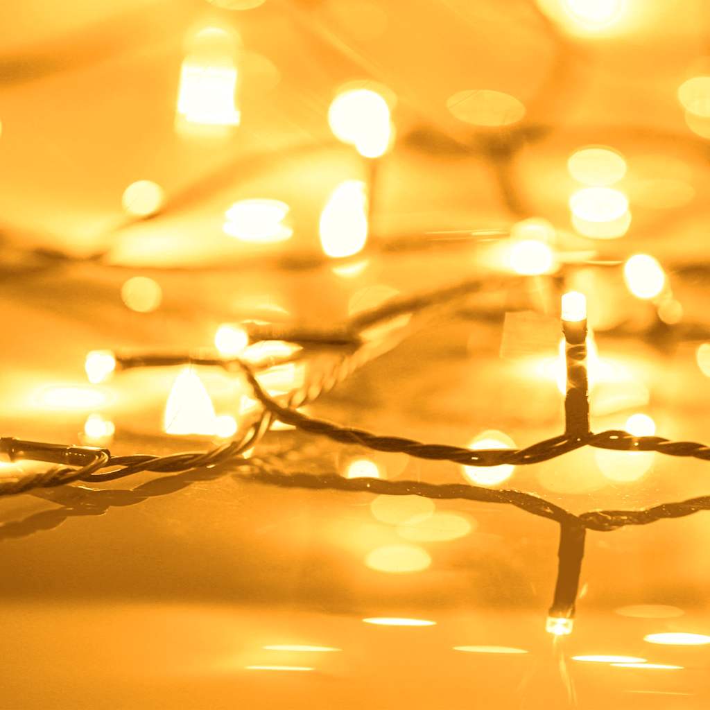 Lichterkette mit 600 LEDs 60 m 8 Lichteffekte IP44 Warmweiß