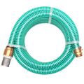vidaXL Saugschlauch mit Messing-Anschlüssen 3 m 25 mm Grün