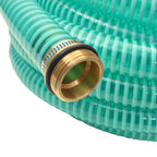 vidaXL Saugschlauch mit Messing-Anschlüssen 3 m 25 mm Grün