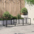 vidaXL Hunde-Laufgitter 8 Paneele Stahl 80 x 80 cm Schwarz