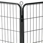 vidaXL Hunde-Laufgitter 12 Paneele Stahl 80x60 cm Schwarz