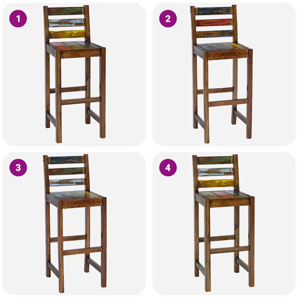 vidaXL Barhocker 2 Stk. Altholz