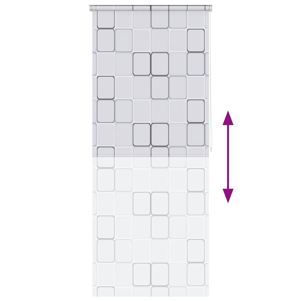 vidaXL Duschrollo 80x240 cm Quadratmuster