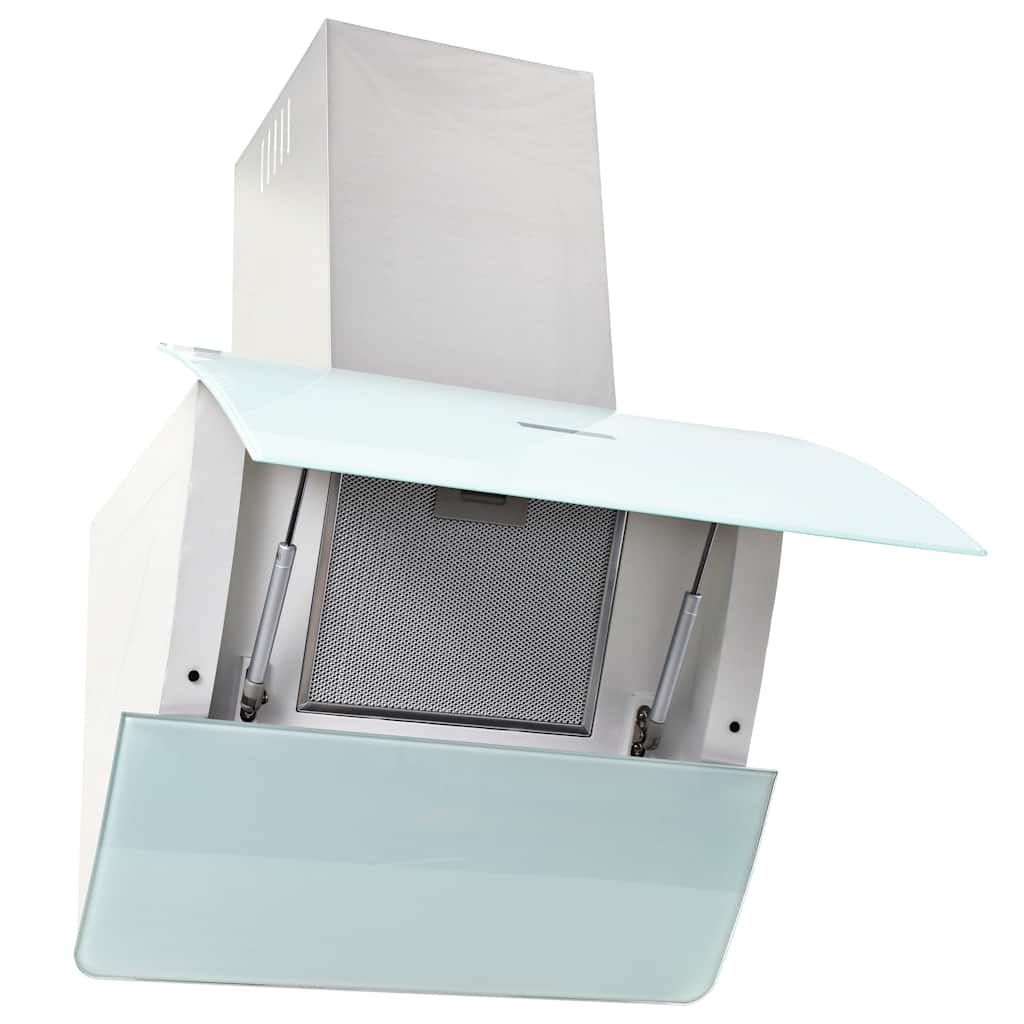 vidaXL Wandhaube Edelstahl 756 m³/h 60 cm Weiß