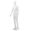vidaXL Männliche Schaufensterpuppe mit Glassockel Weiß 185 cm