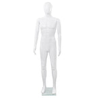 vidaXL Männliche Schaufensterpuppe mit Glassockel Weiß 185 cm