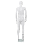 vidaXL Männliche Schaufensterpuppe mit Glassockel Weiß 185 cm