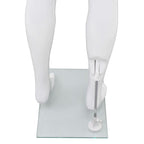 vidaXL Männliche Schaufensterpuppe mit Glassockel Weiß 185 cm