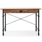 vidaXL Schreibtisch mit Schublade 110 x 55 x 75 cm Eichenfarbe