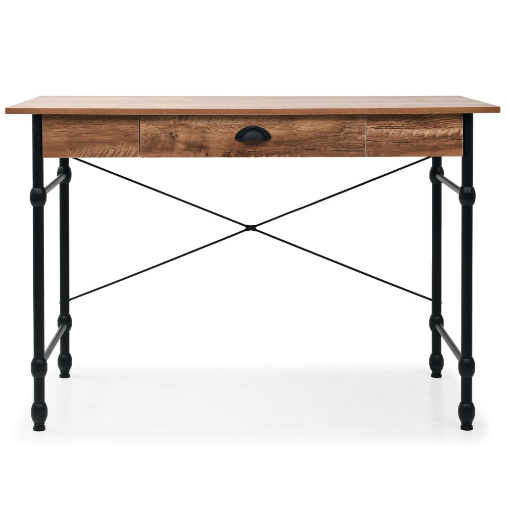 vidaXL Schreibtisch mit Schublade 110 x 55 x 75 cm Eichenfarbe