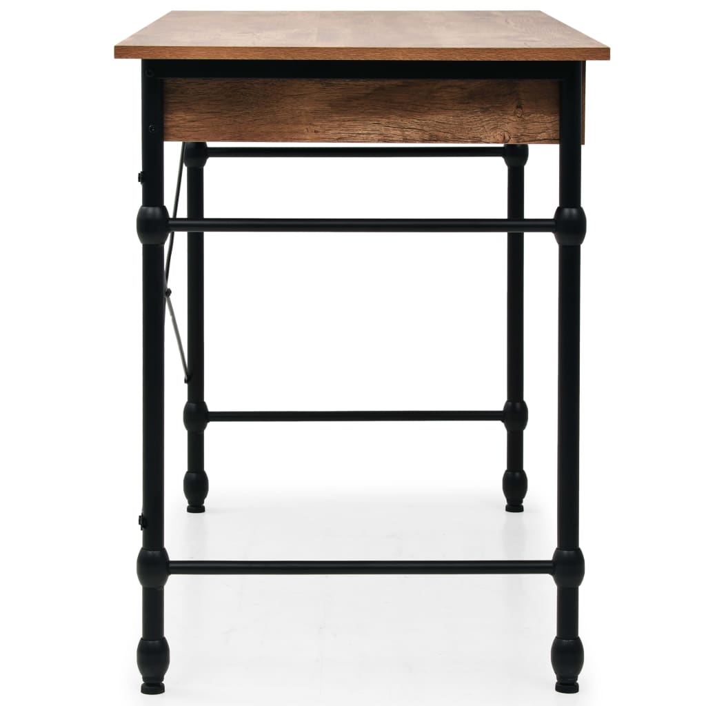 vidaXL Schreibtisch mit Schublade 110 x 55 x 75 cm Eichenfarbe